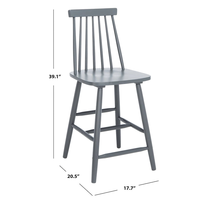 24-Inch Spindle Farmhouse Counter Stool - Set of 2, 18W x 21D x 39H