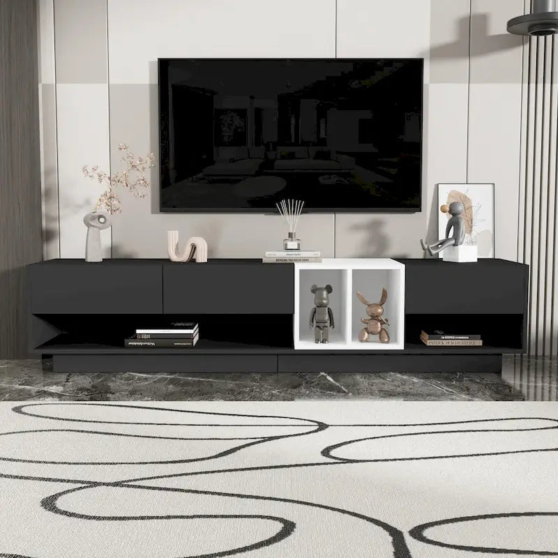 74 TV Stand with Storage & Compartment for TVs Up to 80