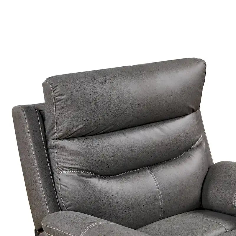 Grey Dual Motor Power Swivel Rocking Recliner Chair with USB Ports
