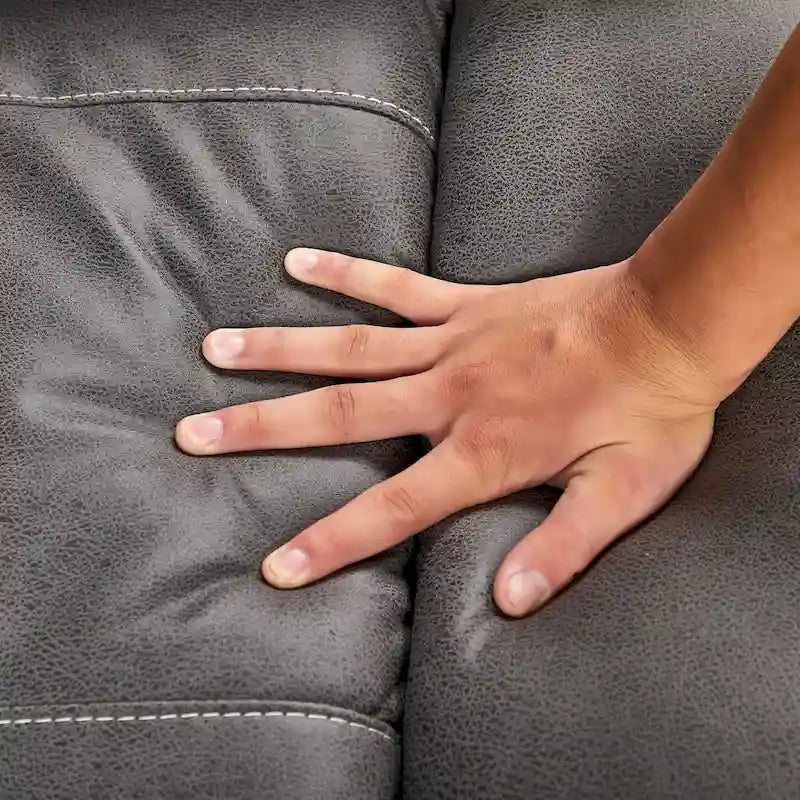 Fauteuil inclinable électrique gris pivotant et berçant à double moteur avec ports USB