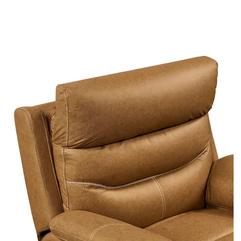 Fauteuil inclinable électrique gris pivotant et berçant à double moteur avec ports USB