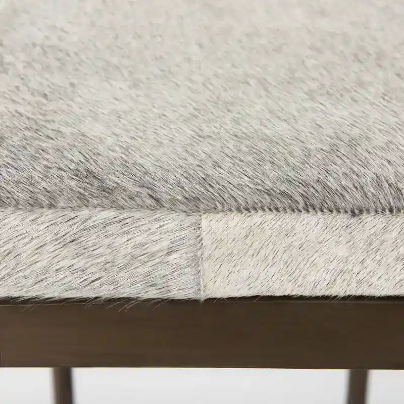 Tabouret de comptoir avec assise en similicuir noir et structure en métal nickelé