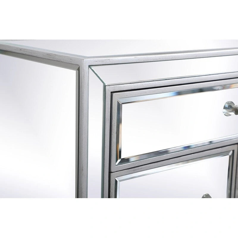 29 in. Antique Mirrored Cabinet