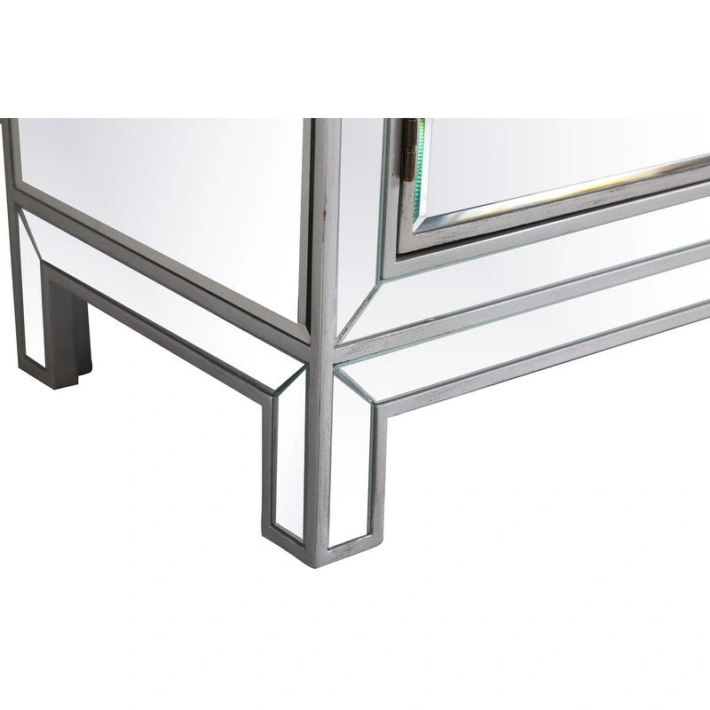 29 in. Antique Mirrored Cabinet