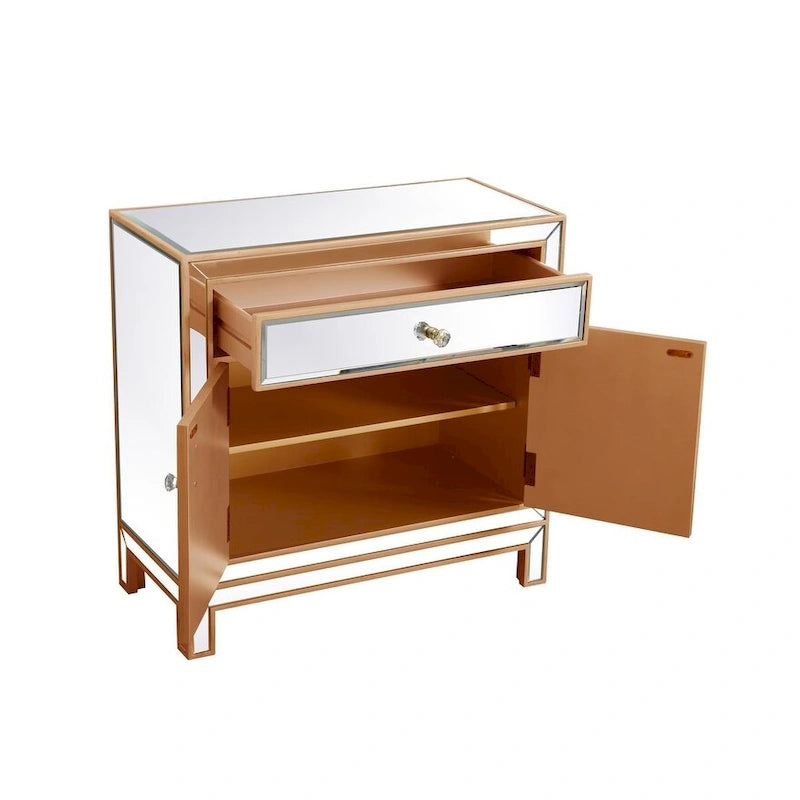 29 in. Antique Mirrored Cabinet