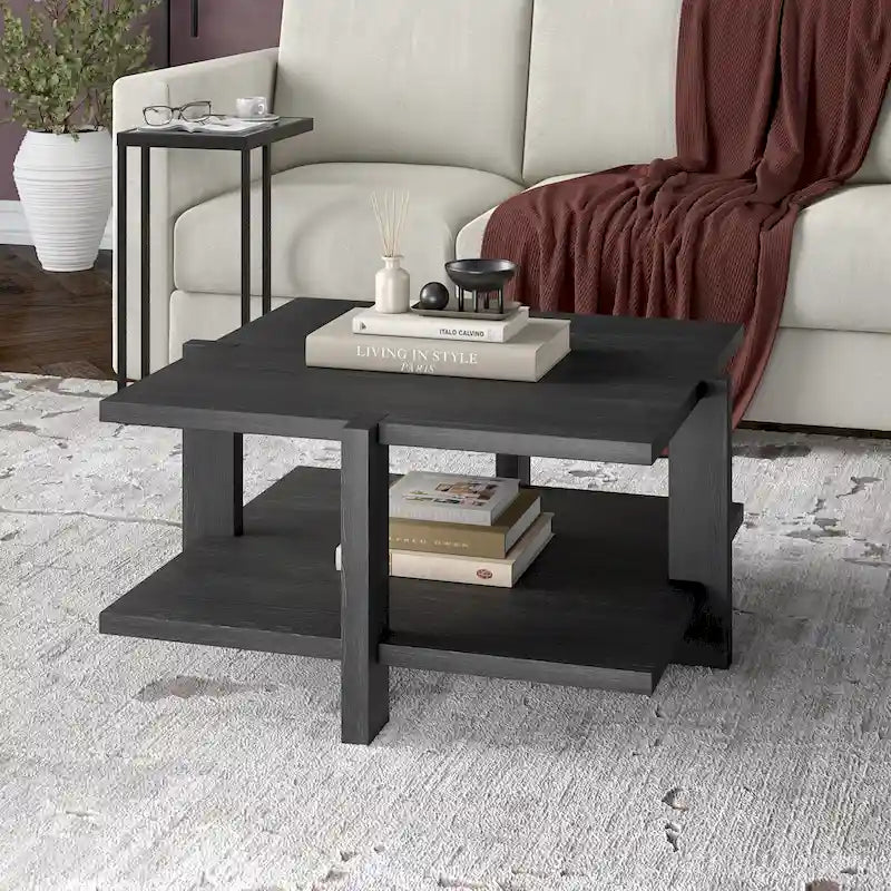 34.66 Inch Square Coffee Table