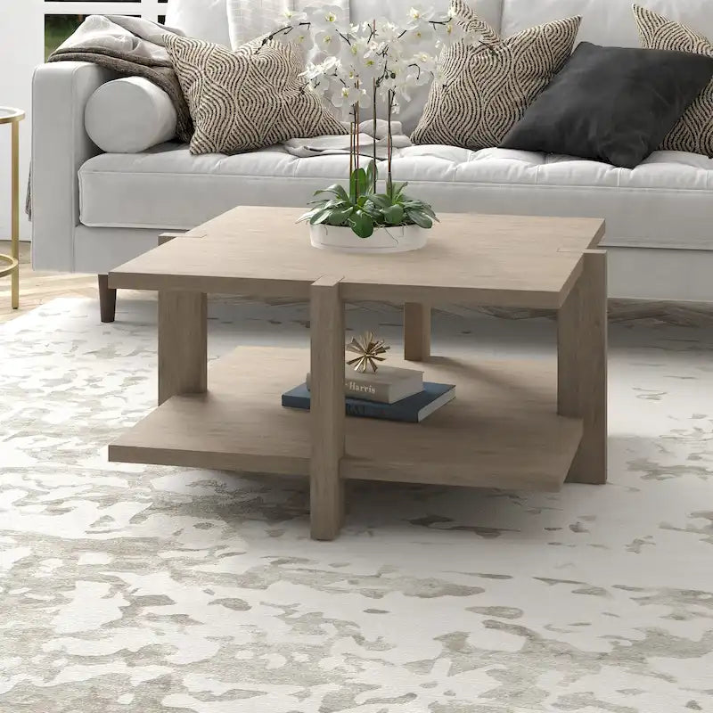 34.66 Inch Square Coffee Table