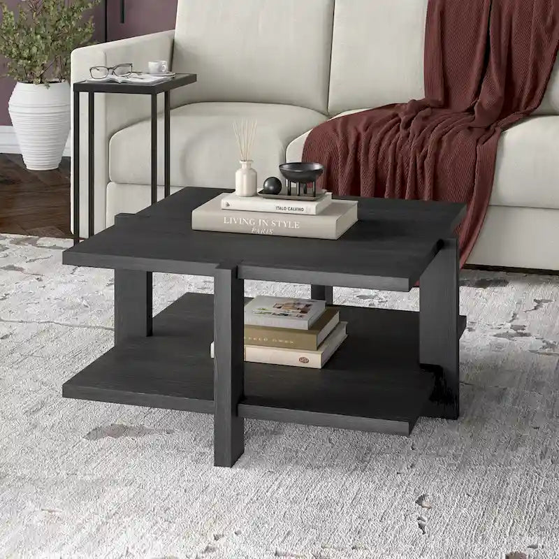 34.66 Inch Square Coffee Table