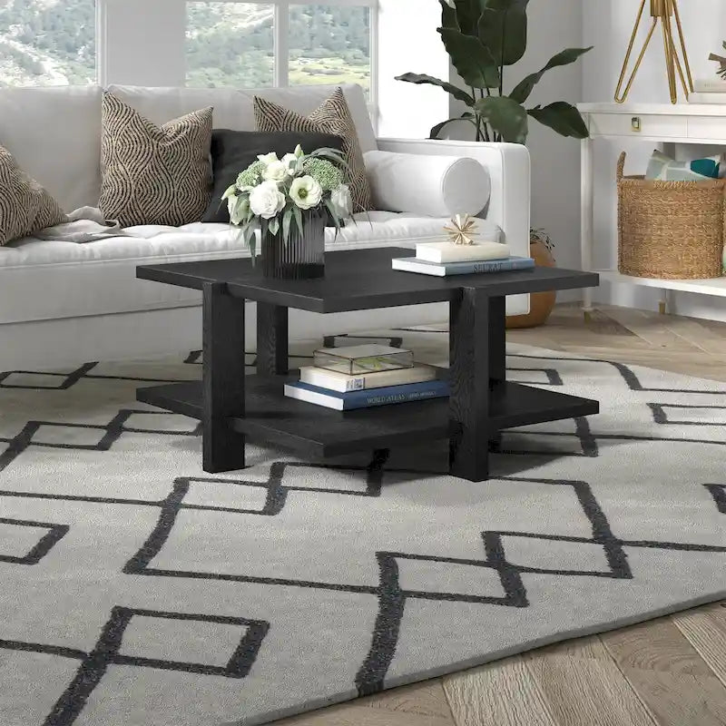 34.66 Inch Square Coffee Table