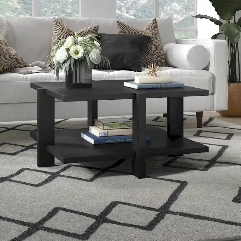 34.66 Inch Square Coffee Table