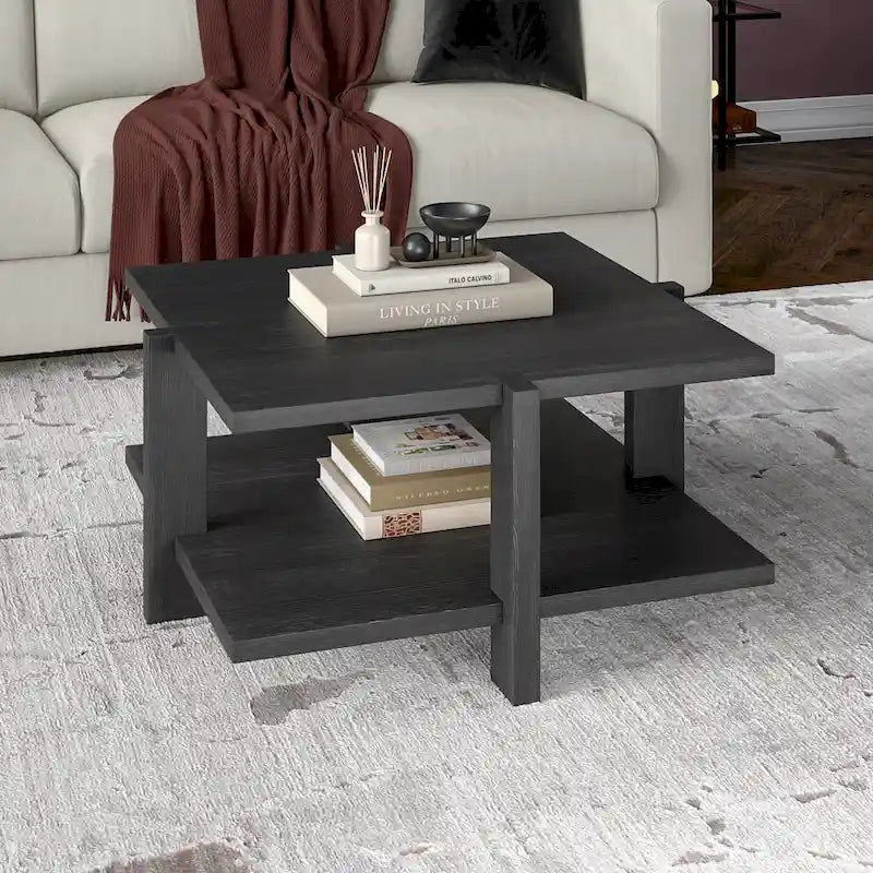 34.66 Inch Square Coffee Table