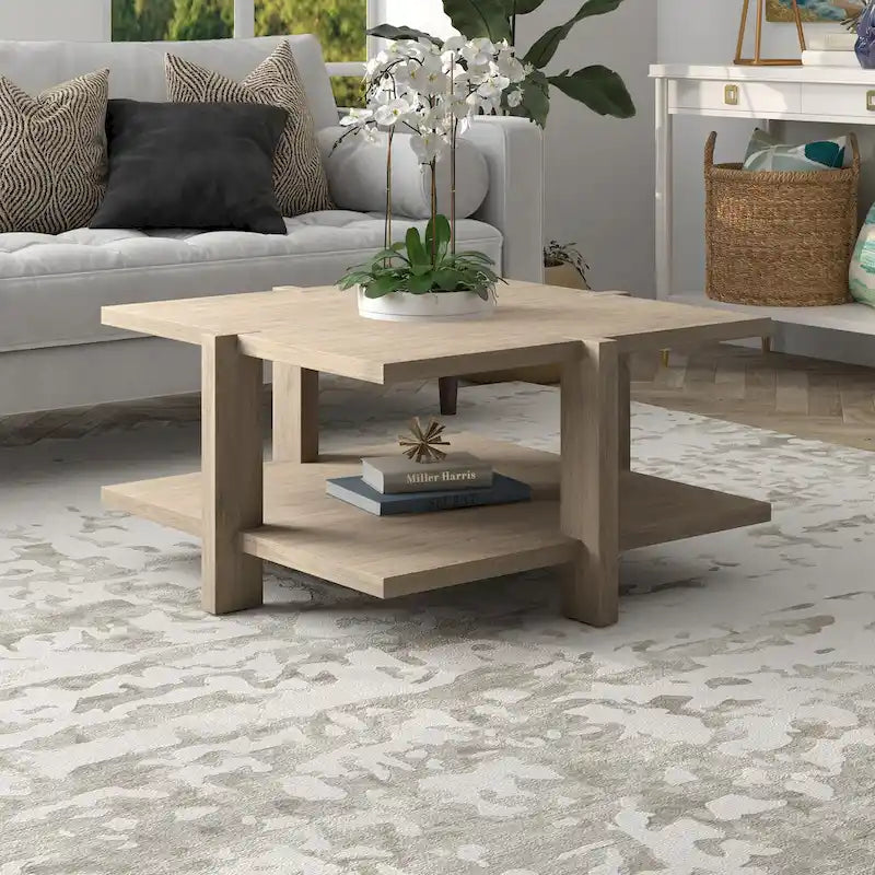 34.66 Inch Square Coffee Table