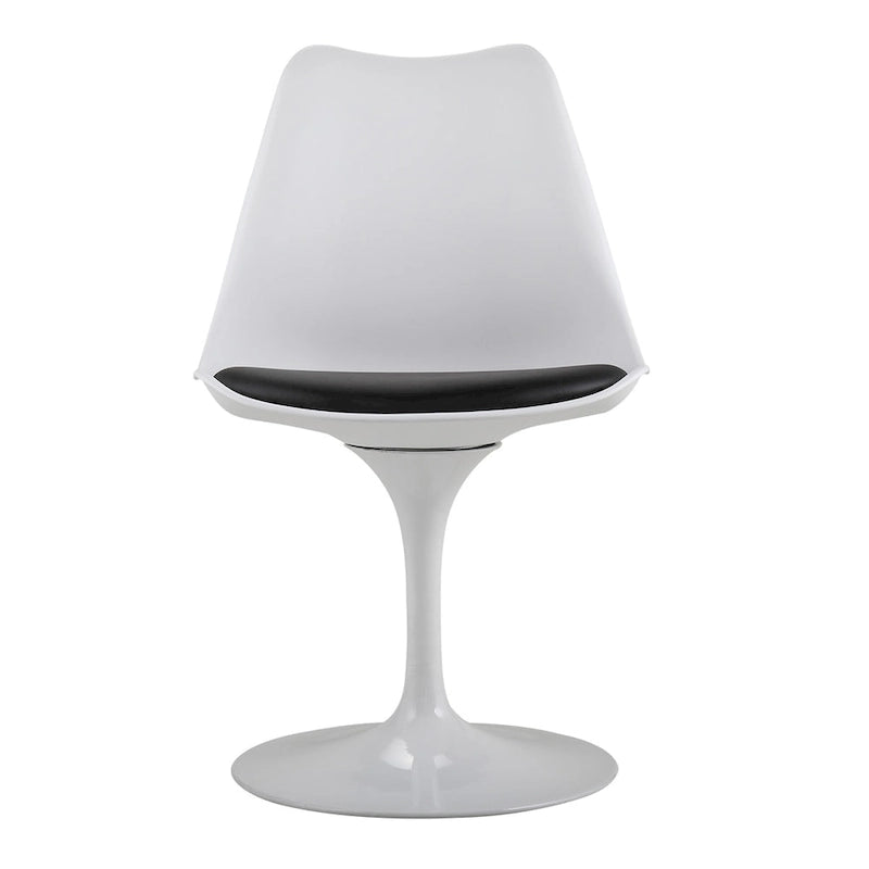 Swivel Side Chair - Dining Chair with Cushioned Seat and Curved Backrest