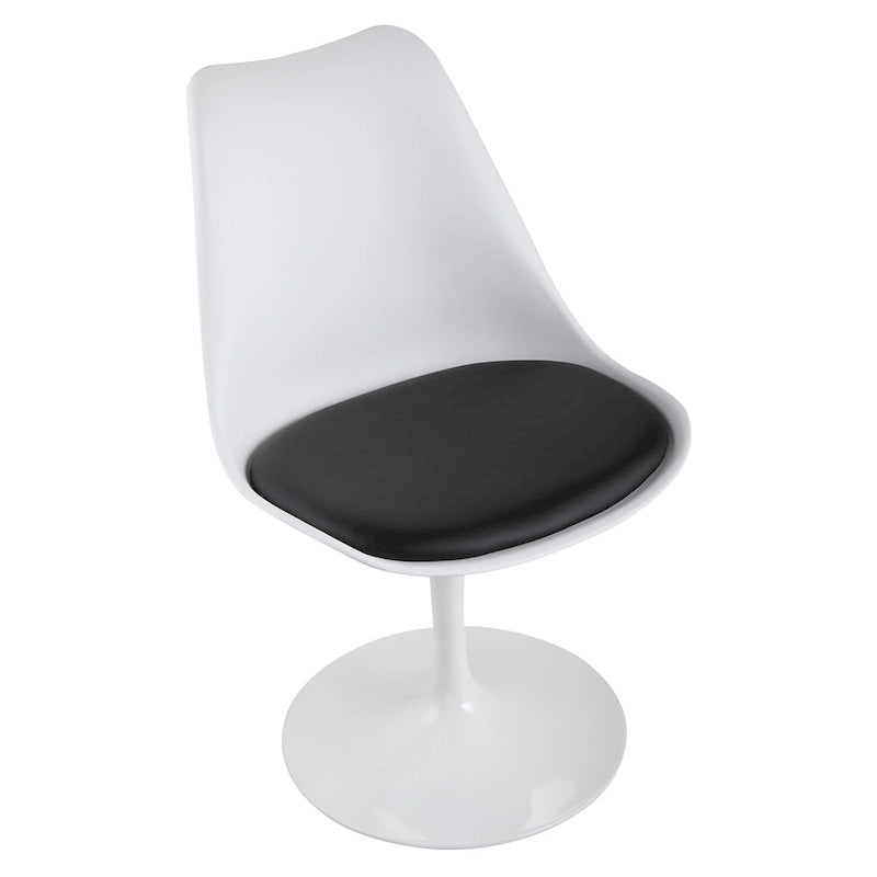 Swivel Side Chair - Dining Chair with Cushioned Seat and Curved Backrest