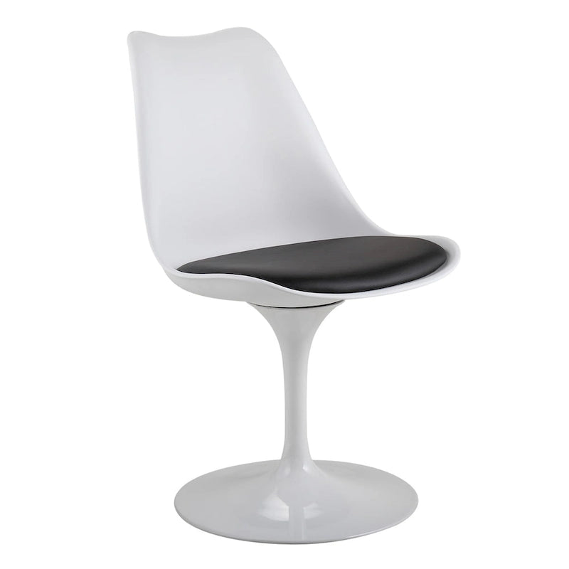 Swivel Side Chair - Dining Chair with Cushioned Seat and Curved Backrest