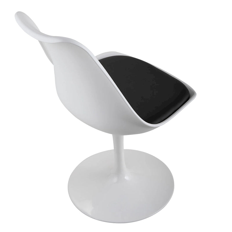 Swivel Side Chair - Dining Chair with Cushioned Seat and Curved Backrest