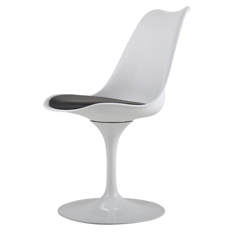 Swivel Side Chair - Dining Chair with Cushioned Seat and Curved Backrest