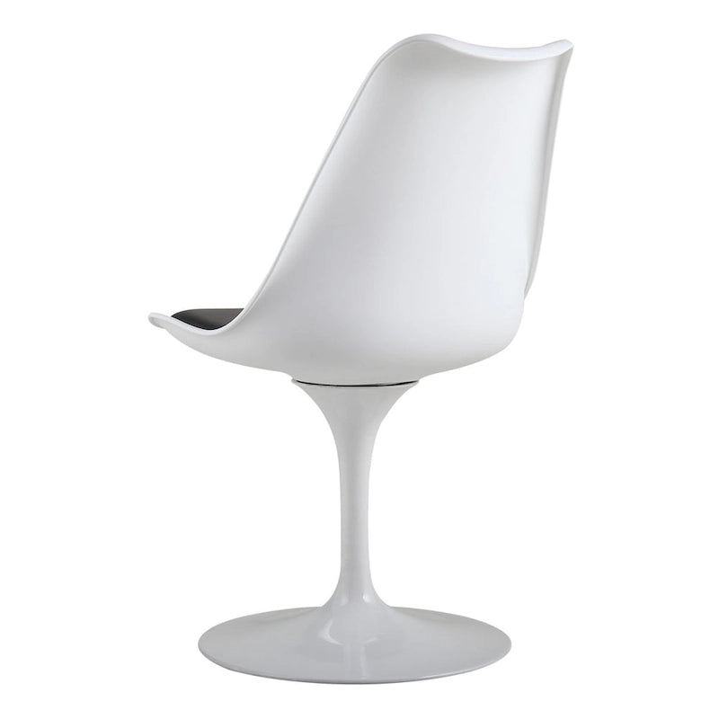 Swivel Side Chair - Dining Chair with Cushioned Seat and Curved Backrest