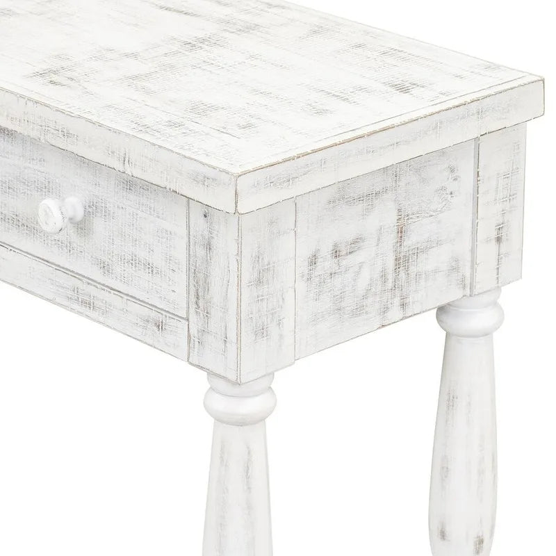4-Drawer 1-Shelf Wood Console Table - Entryway Storage Sofa Table