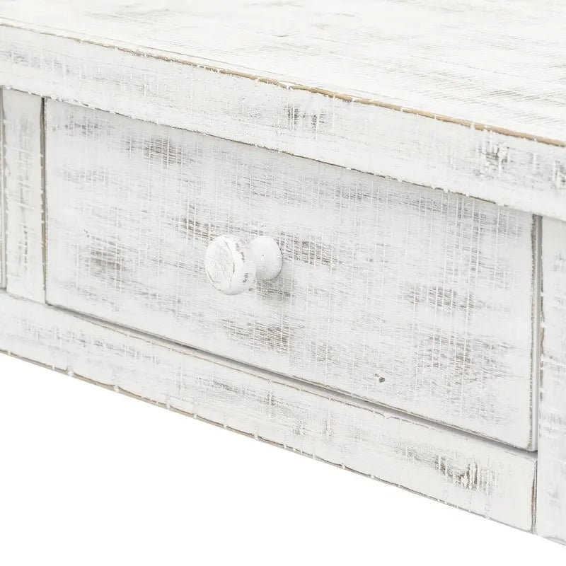 4-Drawer 1-Shelf Wood Console Table - Entryway Storage Sofa Table