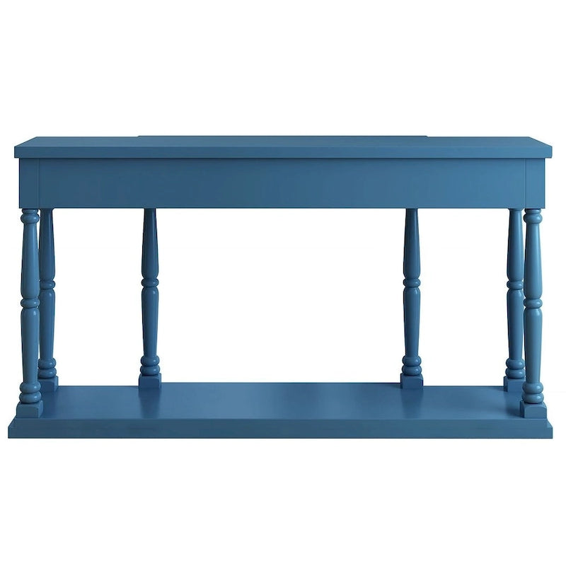 4-Drawer 1-Shelf Wood Console Table - Entryway Storage Sofa Table