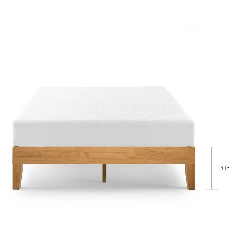 Deluxe Solid Pine Wood 14-Inch Platform Bed
