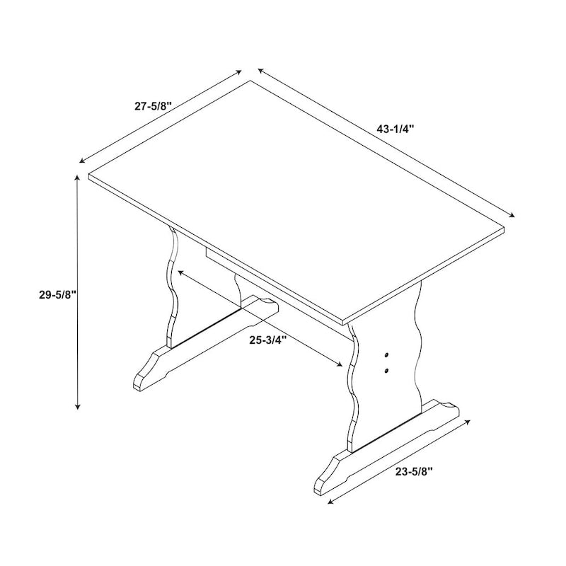 Family Dining Table - Dark Brown