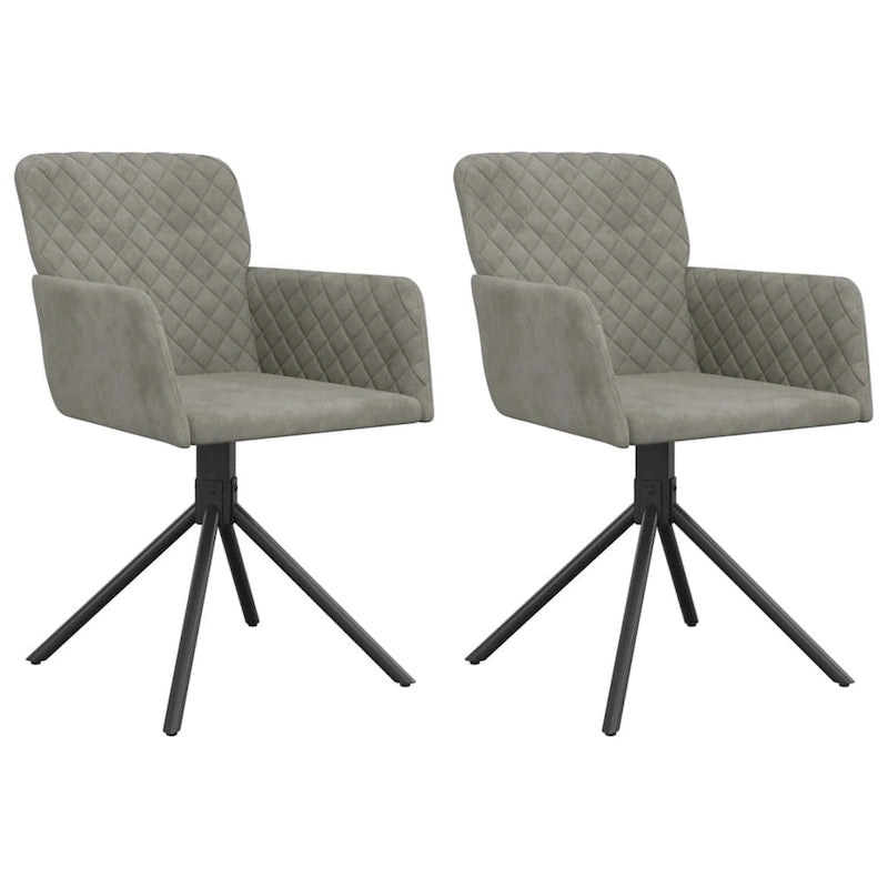 Swivel Dining Chairs - Upholstered Velvet Accent Side Chair, Set of 2, 20.3W x 23.2D x 32.9H