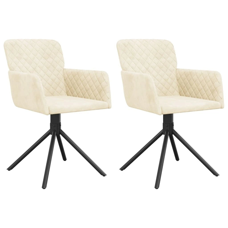 Swivel Dining Chairs - Upholstered Velvet Accent Side Chair, Set of 2, 20.3W x 23.2D x 32.9H