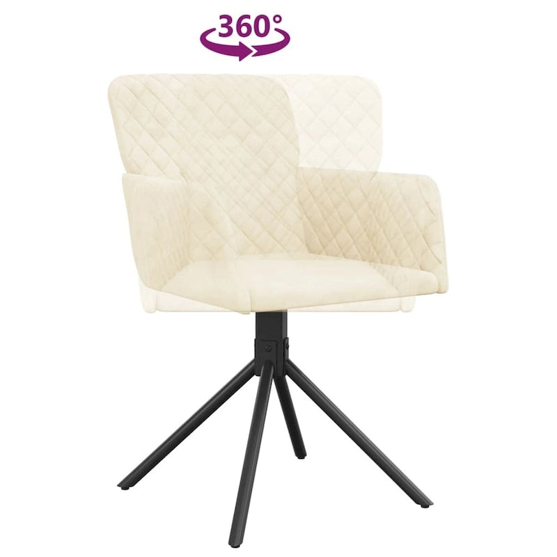 Swivel Dining Chairs - Upholstered Velvet Accent Side Chair, Set of 2, 20.3W x 23.2D x 32.9H