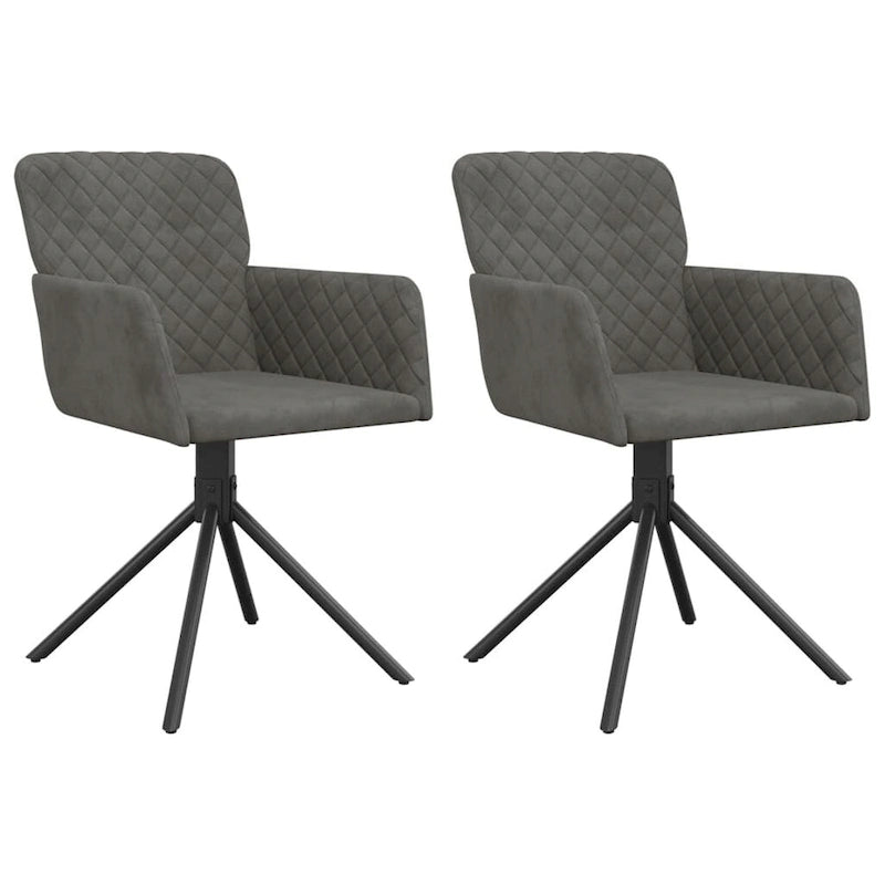 Swivel Dining Chairs - Upholstered Velvet Accent Side Chair, Set of 2, 20.3W x 23.2D x 32.9H