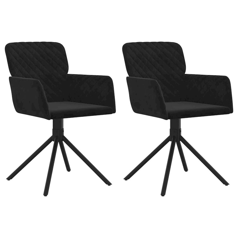 Swivel Dining Chairs - Upholstered Velvet Accent Side Chair, Set of 2, 20.3W x 23.2D x 32.9H