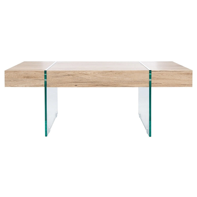 Glass Leg Rectangular Coffee Table 43W x 24D x 16H
