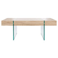 Glass Leg Rectangular Coffee Table 43W x 24D x 16H