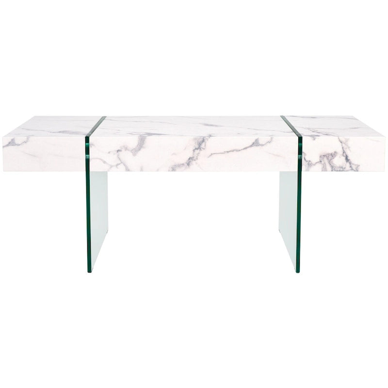 Glass Leg Rectangular Coffee Table 43W x 24D x 16H