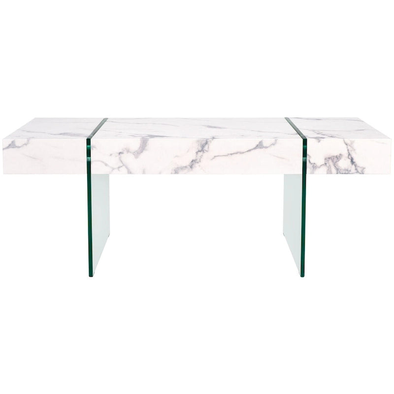 Glass Leg Rectangular Coffee Table 43W x 24D x 16H