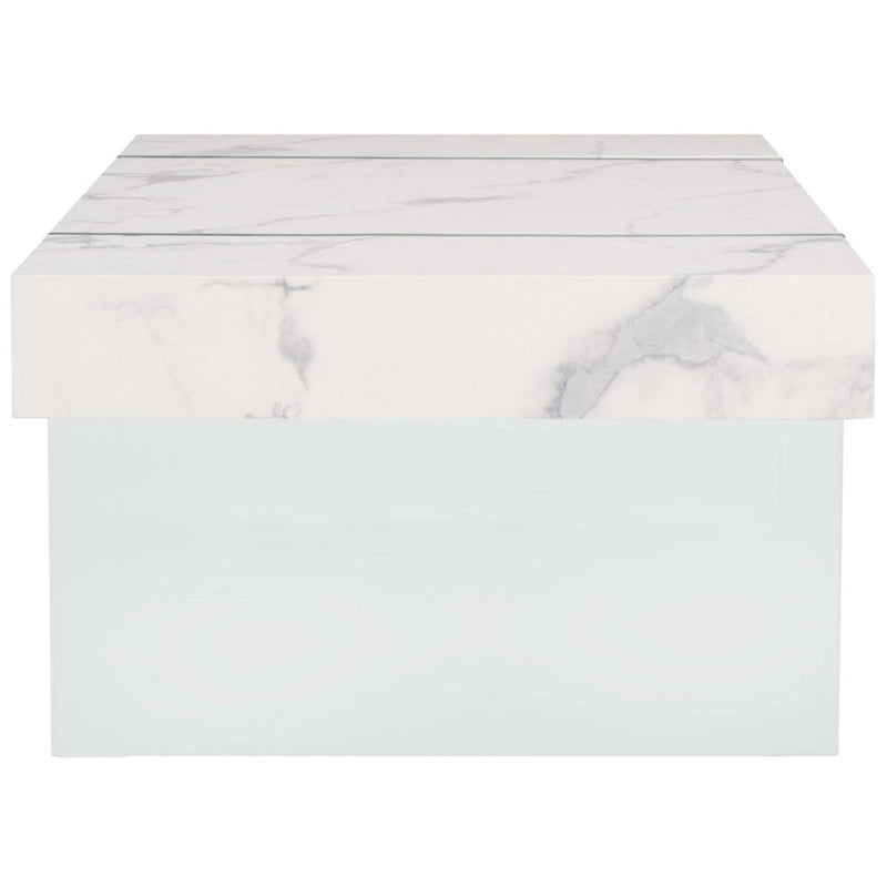 Glass Leg Rectangular Coffee Table 43W x 24D x 16H