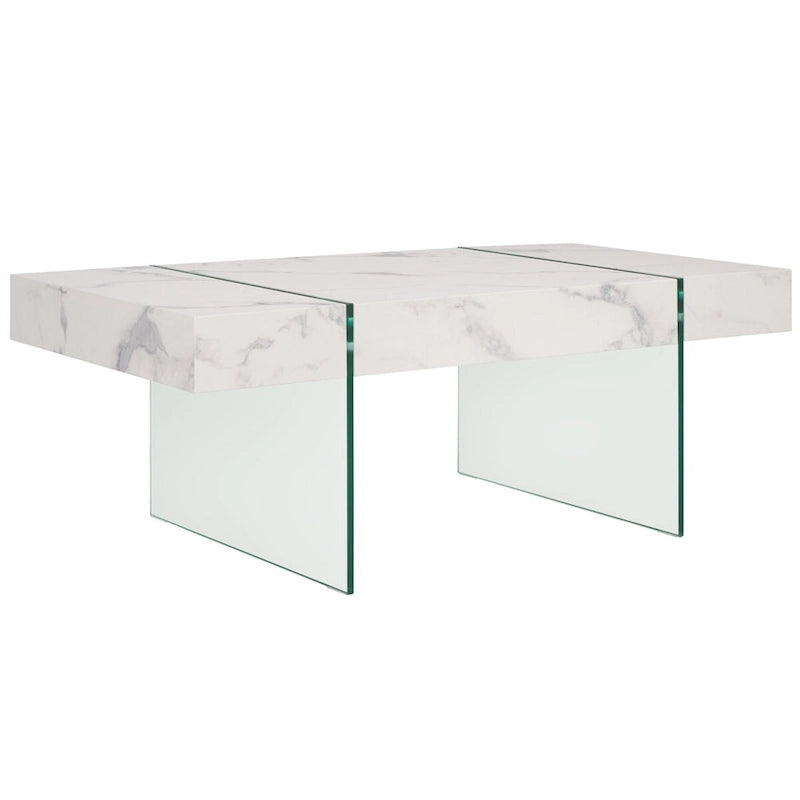 Glass Leg Rectangular Coffee Table 43W x 24D x 16H