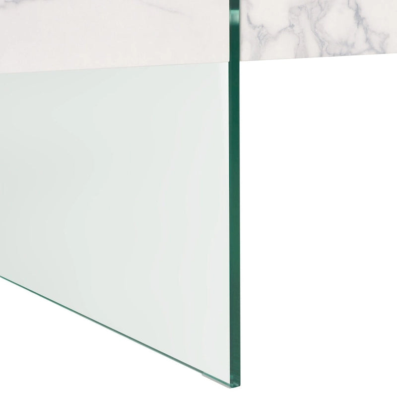 Glass Leg Rectangular Coffee Table 43W x 24D x 16H