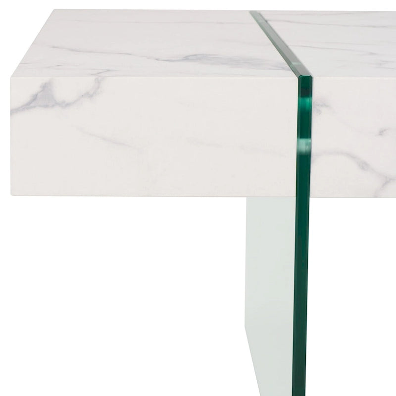 Glass Leg Rectangular Coffee Table 43W x 24D x 16H