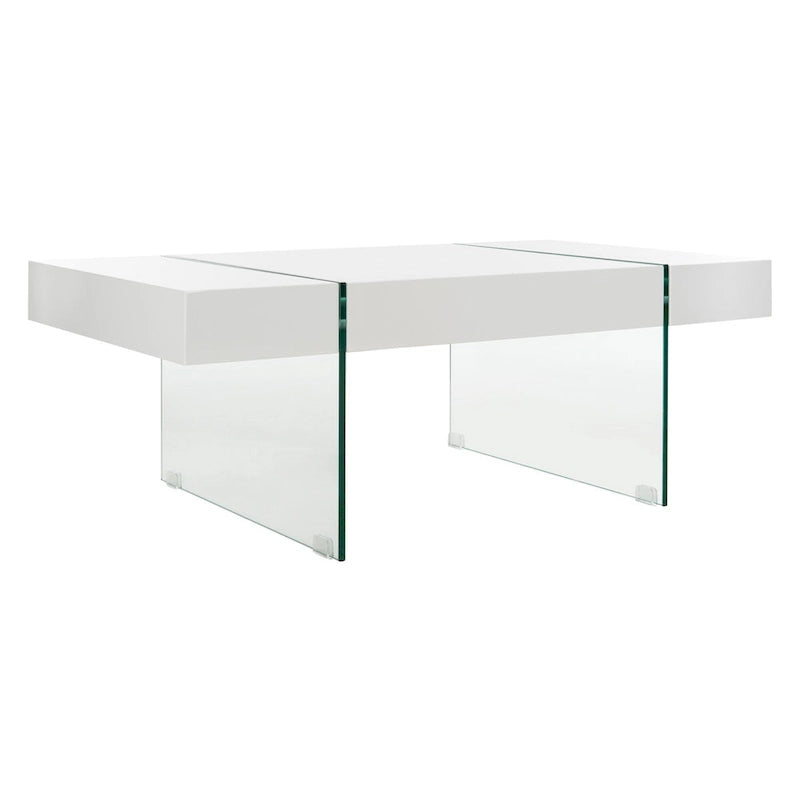 Glass Leg Rectangular Coffee Table 43W x 24D x 16H