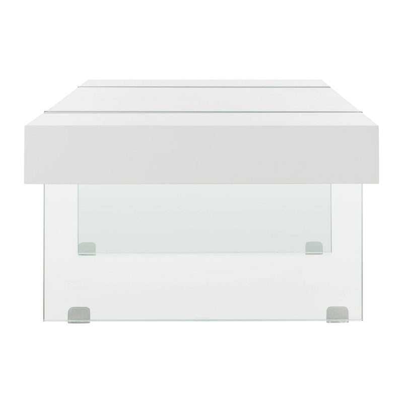 Glass Leg Rectangular Coffee Table 43W x 24D x 16H