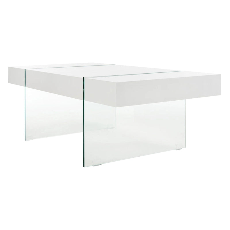 Glass Leg Rectangular Coffee Table 43W x 24D x 16H
