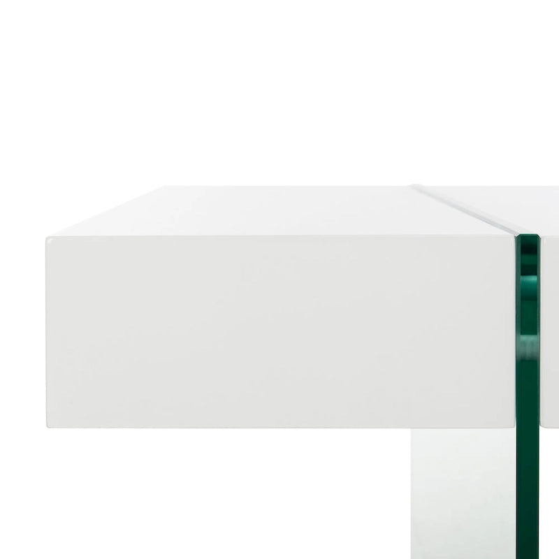 Glass Leg Rectangular Coffee Table 43W x 24D x 16H