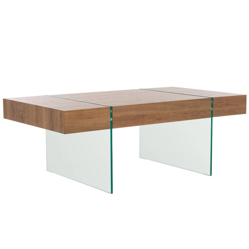 Glass Leg Rectangular Coffee Table 43W x 24D x 16H