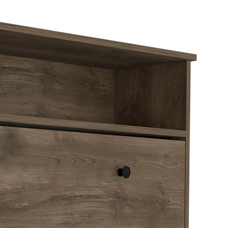 Schuhschrank aus Holz mit 2 Klappfächern und oberem Ablagefach