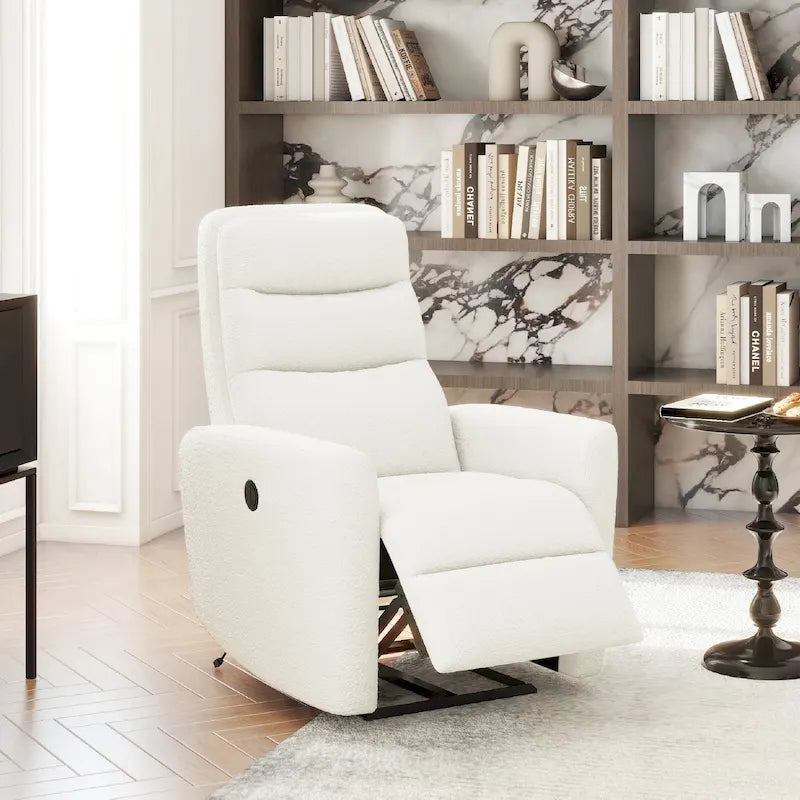 35.5 Boucle High-Back Power Recliner Chair