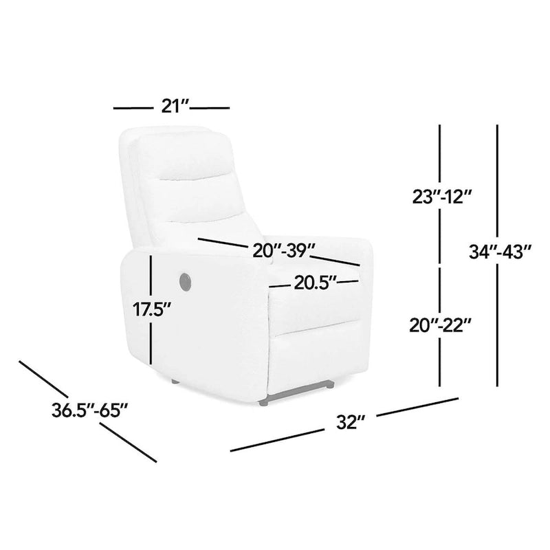 35.5 Boucle High-Back Power Recliner Chair