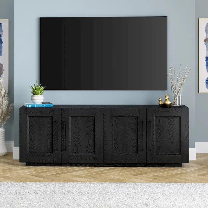 68-Inch TV Stand for TVs Up to 75 Inches with 4 Doors and Adjustable Shelves