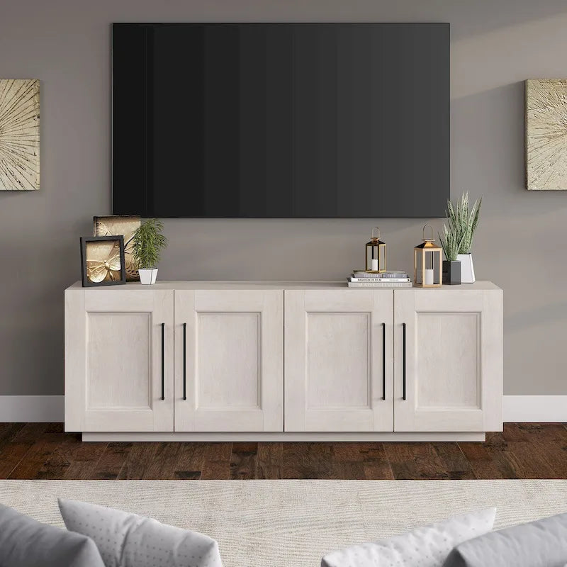 68-Inch TV Stand for TVs Up to 75 Inches with 4 Doors and Adjustable Shelves